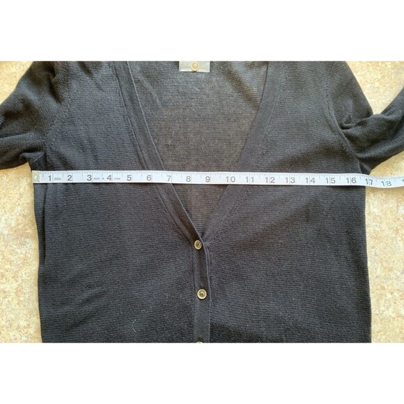 Madewell Black Button Up 100% Cotton V Neck Long Sleeve Cardigan Size XS New - Picture 4 of 8